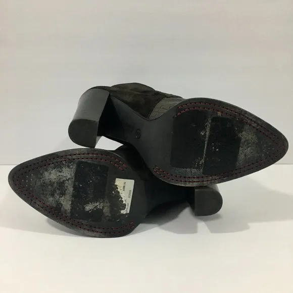 All Saints Crocodile Embossed Ankle Boots – Like New