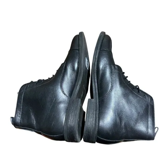 ALL SAINTS ‘Harland’ Black Leather Lace Up Cap Toe Ankle Boots Men’s Size 13