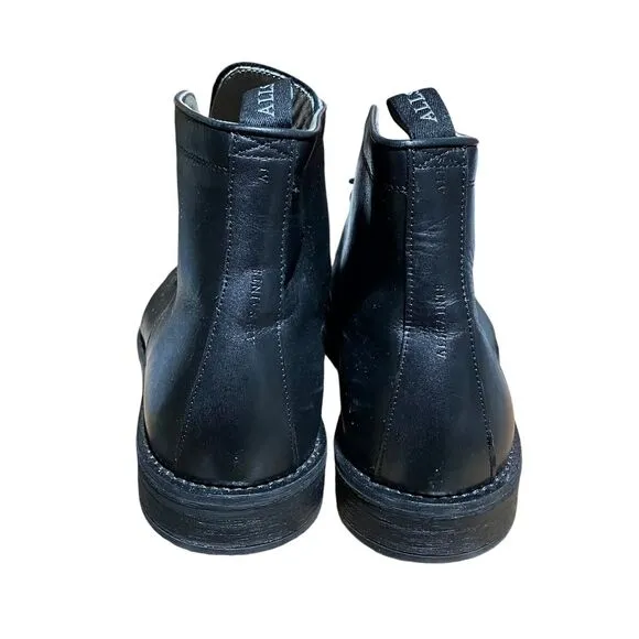 ALL SAINTS ‘Harland’ Black Leather Lace Up Cap Toe Ankle Boots Men’s Size 13