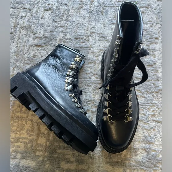 All Saints Wanda Leather Combat Boots