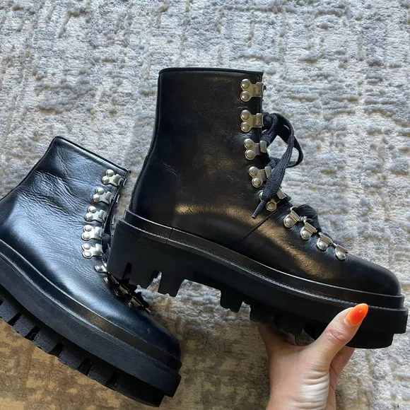 All Saints Wanda Leather Combat Boots