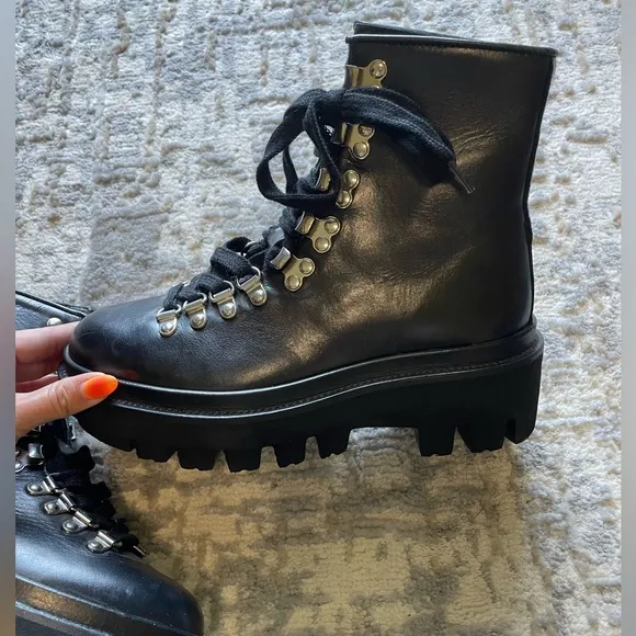 All Saints Wanda Leather Combat Boots
