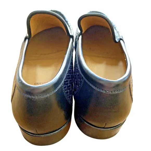 Allen Edmonds &quot;Positano&quot; Loafers Handmade In Italy Mens 10B Black Leather Shoes