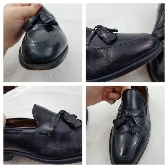 Allen‎ Edmonds Grayson 9.5 D Blue Tassel Loafers Wo