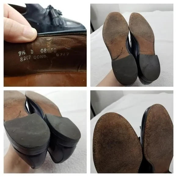 Allen‎ Edmonds Grayson 9.5 D Blue Tassel Loafers Wo