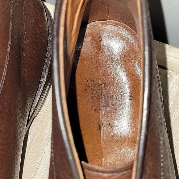 Allen Edmonds Men's 10 B Malvern $595 Chukka Boots 100% Leather Lace Up Brown