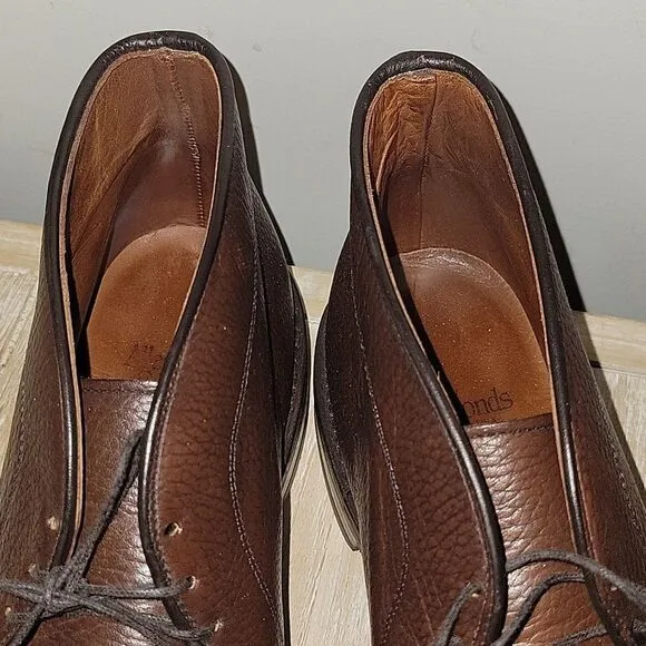 Allen Edmonds Men's 10 B Malvern $595 Chukka Boots 100% Leather Lace Up Brown