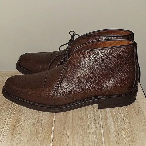 Allen Edmonds Men's 10 B Malvern $595 Chukka Boots 100% Leather Lace Up Brown