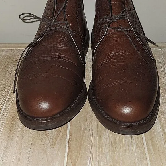 Allen Edmonds Men's 10 B Malvern $595 Chukka Boots 100% Leather Lace Up Brown