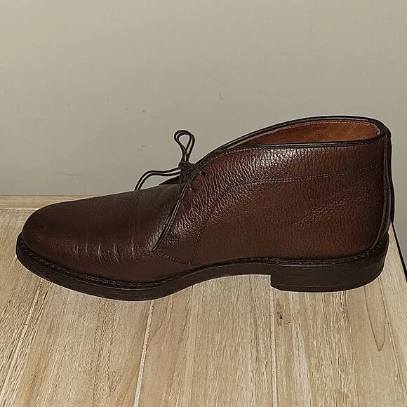 Allen Edmonds Men's 10 B Malvern $595 Chukka Boots 100% Leather Lace Up Brown