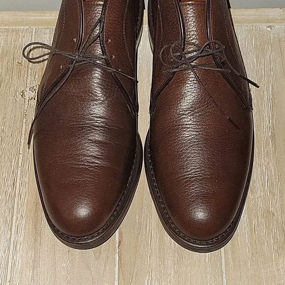 Allen Edmonds Men's 10 B Malvern $595 Chukka Boots 100% Leather Lace Up Brown