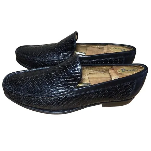 Allen Edmonds Positano Venetian Style Loafers Black  10.5 B Made in Italy Vibram