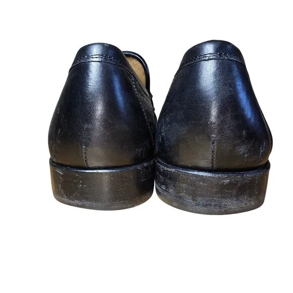 Allen Edmonds Positano Venetian Style Loafers Black  10.5 B Made in Italy Vibram