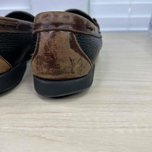 Allen Edmonds Shoes Mens 12B Brown Black‎ Leather Nashua Two Tone Tassel Loafer
