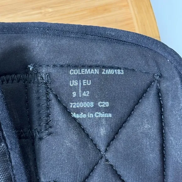 AllSaints Coleman Slip On Sandals Slides Mens 42 US 8.5 Quilted Logo Black Flats