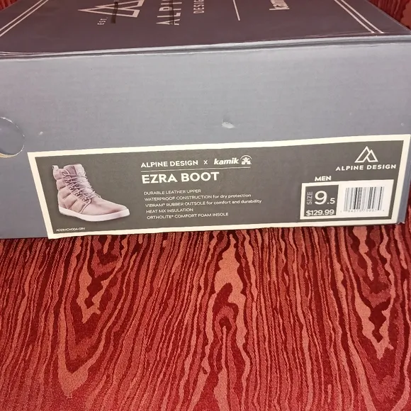 ALPINE KAMIK EZRA VIBRAM Lace-Up Gray Boots Man's Sz 9.5