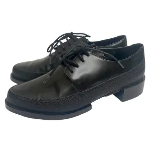 &amp; Other Stories Leather Tie Front Loafers Sz 7 Black