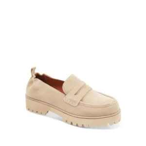 ANDRE ASSOUS Womens Beige Penny Keeper Heel Pull-Tab River Loafers Shoes 9.5