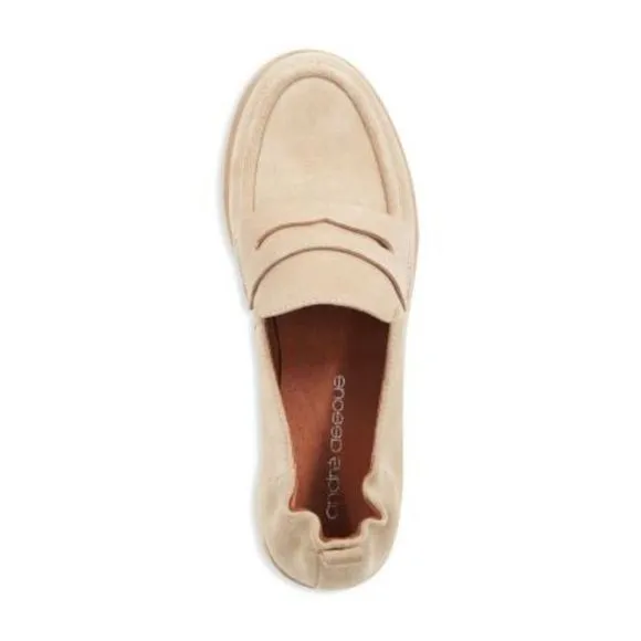 ANDRE ASSOUS Womens Beige Penny Keeper Heel Pull-Tab River Loafers Shoes 9.5
