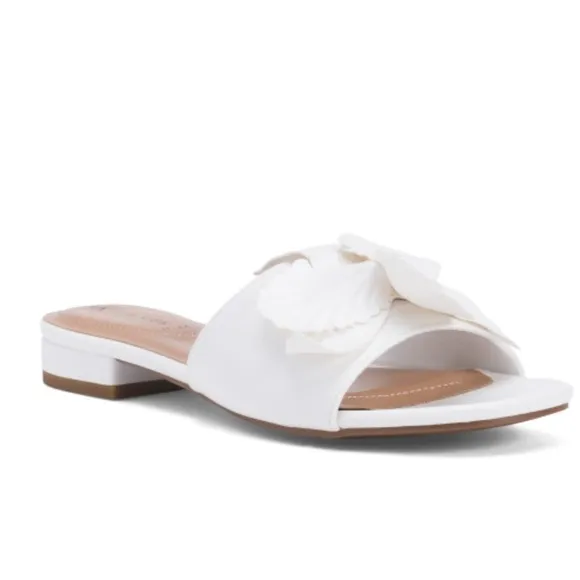 ANNE KLEIN Floral Slide Sandals