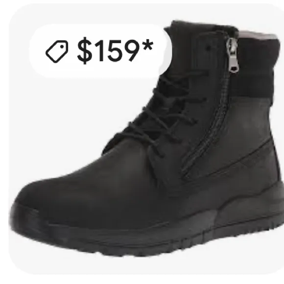 Anodyne Black Leather Lace-Up Boots 8WMen’s