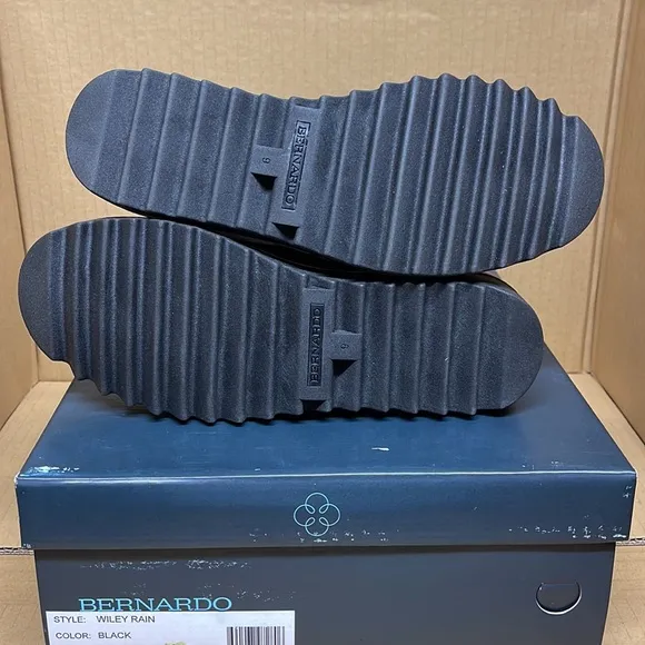 Anthropologie Bernardo Wiley rain Black Rai/winter  Boots, Size