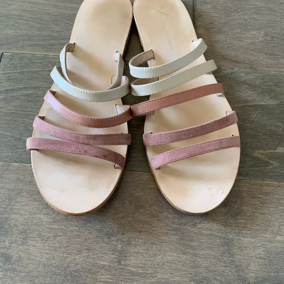 Anthropologie Stripy Juliet Slide Sandals