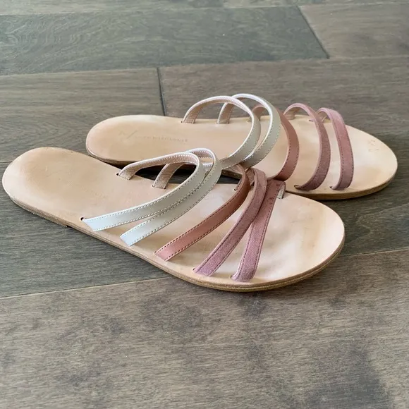 Anthropologie Stripy Juliet Slide Sandals