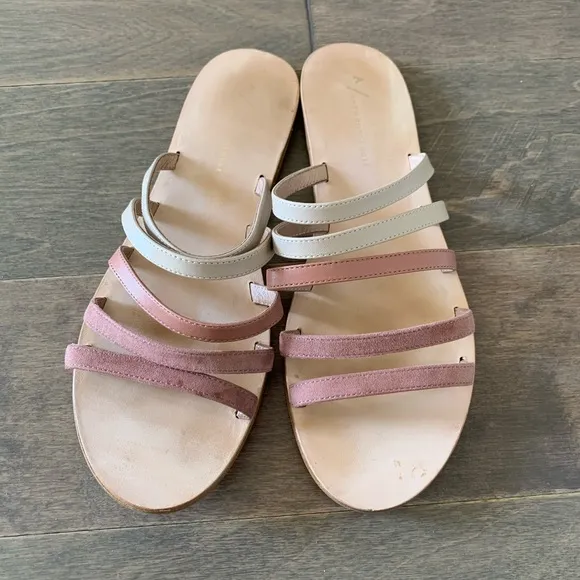 Anthropologie Stripy Juliet Slide Sandals