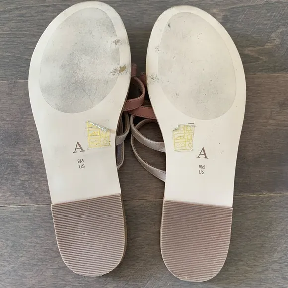 Anthropologie Stripy Juliet Slide Sandals