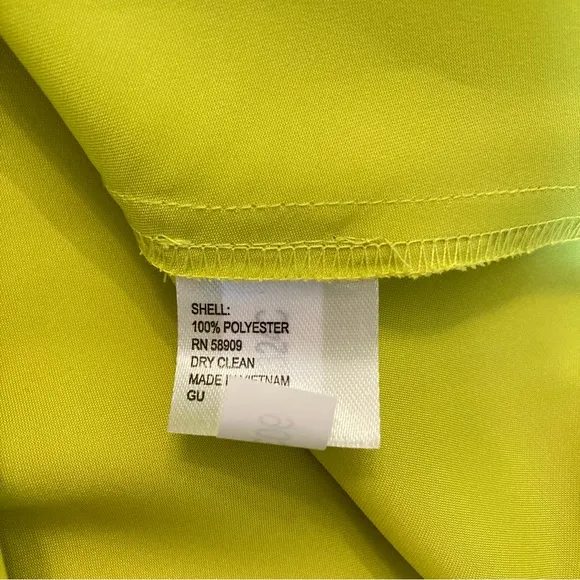 ANTONIO MELANI Blakely Lime Green Satin Midi Skirt NWT