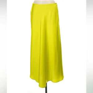 ANTONIO MELANI Blakely Lime Green Satin Midi Skirt NWT