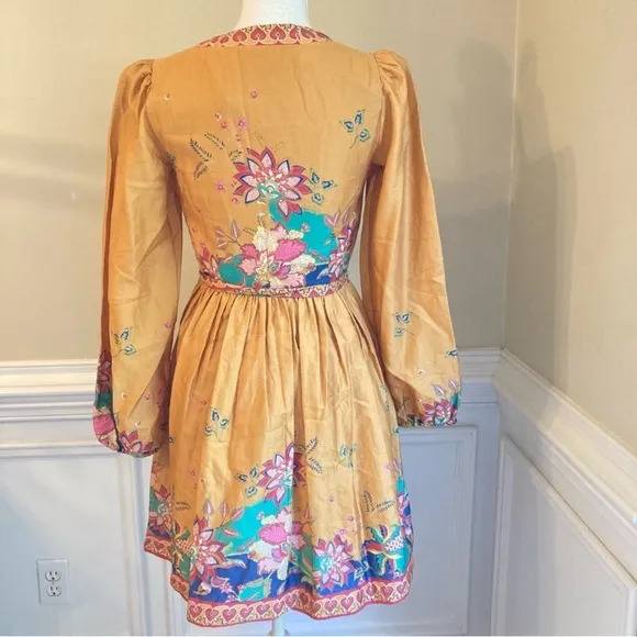 ANTONIO MELANI Emma Floral Faux Wrap Dress