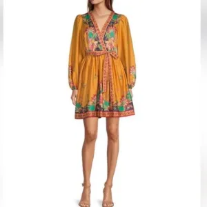 ANTONIO MELANI Emma Floral Faux Wrap Dress
