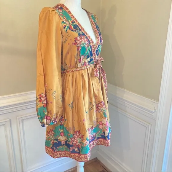 ANTONIO MELANI Emma Floral Faux Wrap Dress