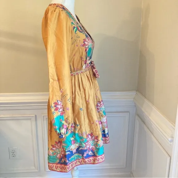 ANTONIO MELANI Emma Floral Faux Wrap Dress