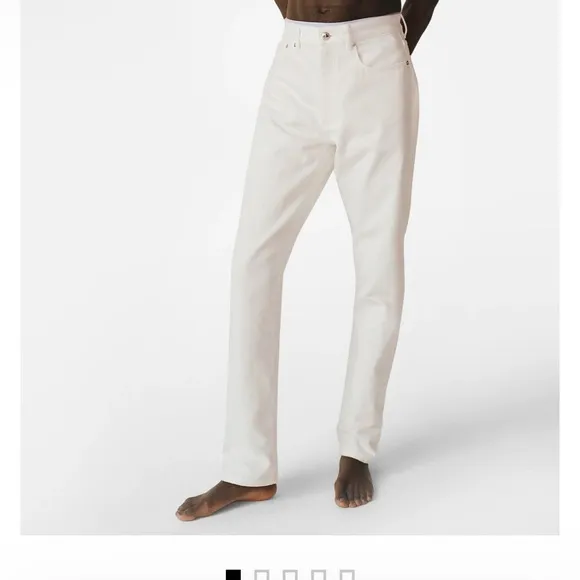 APC L'ETIQUETTE Le Jean 33x32 white denim jeans straight relaxed