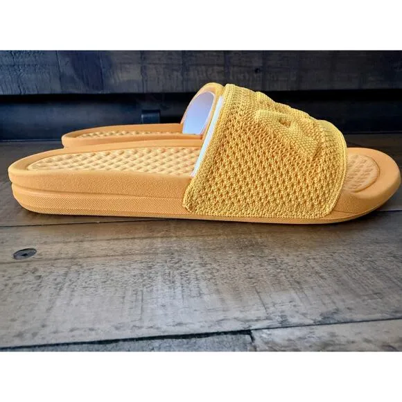 APL: Athletic Propulsion Labs Women's Big Logo TechLoom Slides in Mango Sz 8 NEW