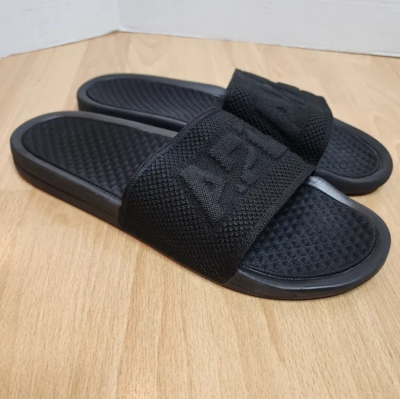 APL Big Logo Black Slides Men's Size 15 New.