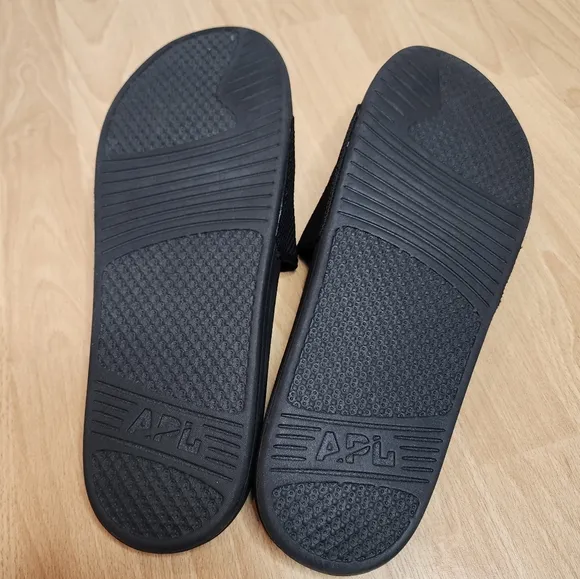 APL Big Logo Black Slides Men's Size 15 New.