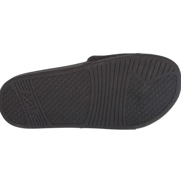 APL Big Logo Techloom Slide Sip On Sandals Black Women's Size 9