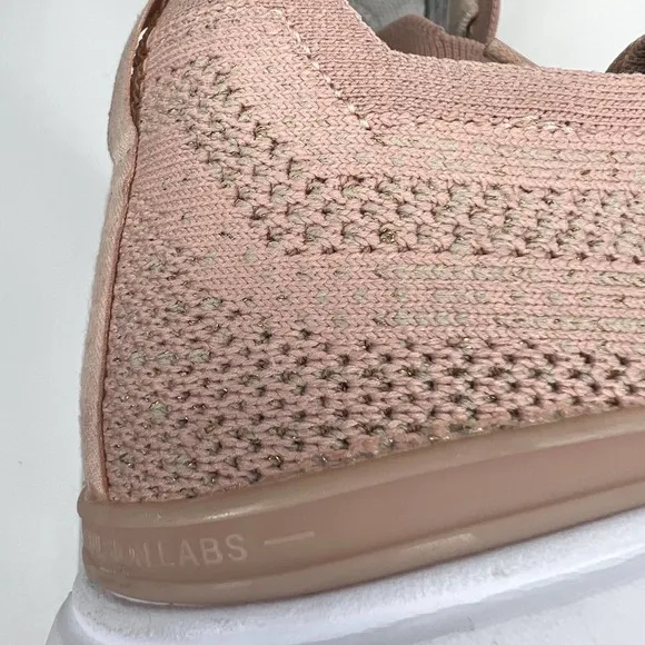 APL Techloom Breeze Metallic Mesh Knit Sneakers Blush Gold 10