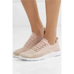 APL Techloom Breeze Metallic Mesh Knit Sneakers Blush Gold 10