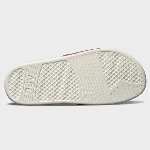 APL TechLoom Knit Big Logo Slide Sandals, Ivory Cedar Dark Pink Women’s 8