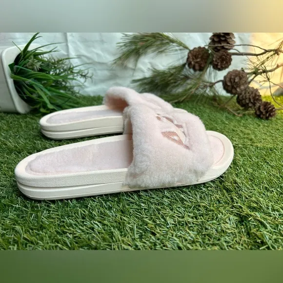 APL:Athletic Propulsion Labs Women Sheepskin Sandal, Cream/Pink Powder Sz 8 NEW