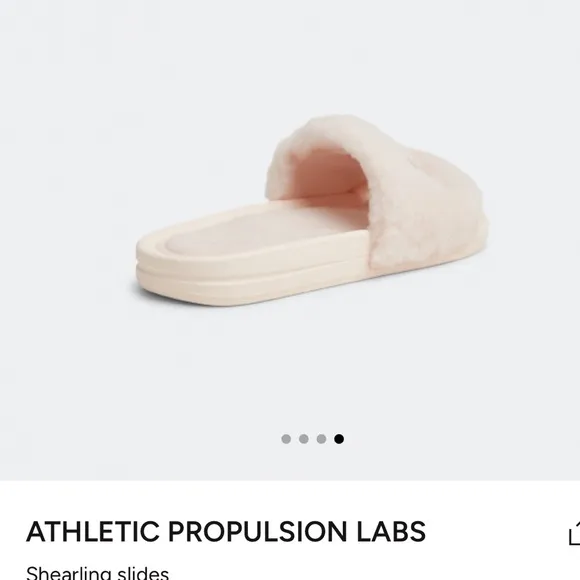APL:Athletic Propulsion Labs Women Sheepskin Sandal, Cream/Pink Powder Sz 8 NEW