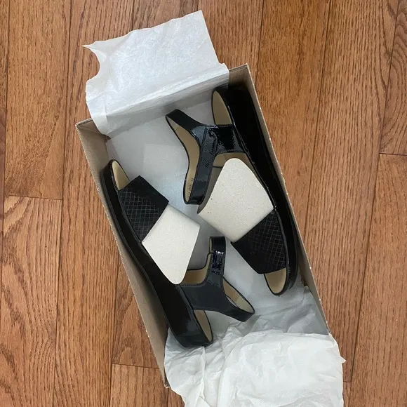 ARA (Comfort Driven) Slingback &amp; Ankle Strap Sandals - BLACK