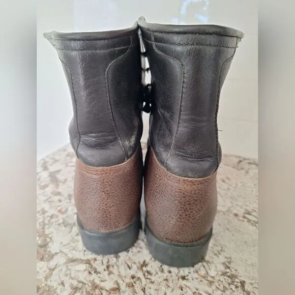 Ariat Advanced Torque lace - up brown black leather boots size 10