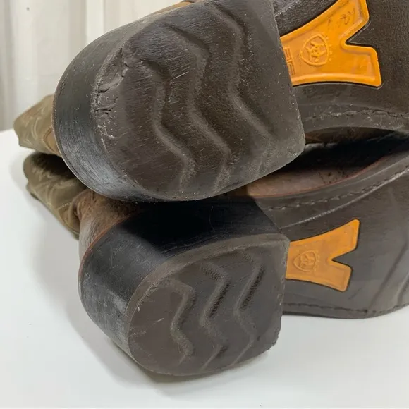 Ariat Heritage Roughstock Western Cowboy Boots Brown Two Tone Size 11EE