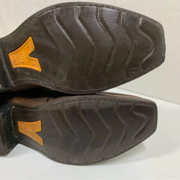 Ariat Heritage Roughstock Western Cowboy Boots Brown Two Tone Size 11EE